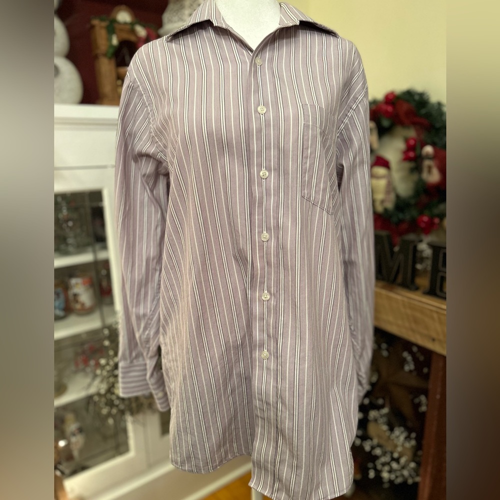 Michael Kors Mens Button Down Light Purple Dress Shirt 15 32/33